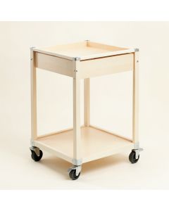 Birch Dell Empty Rolling Workshop Cart - Ivory (synthetic illustration; no displayed measurements)