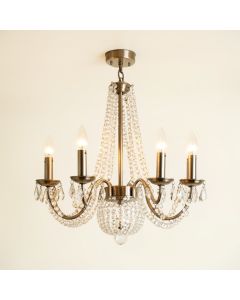 Cheryl 3 - Light Unique Empire Chandelier Beaded Accents (synthetic illustration; no displayed measurements)