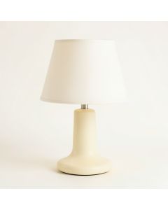 Clay Crossing Table Lamp With A Plain Fabric Shade - Cream (synthetic illustration; no displayed measurements)