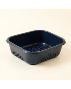 Moss Edge Empty Under-Desk Cable Tray - Navy (synthetic illustration; no displayed measurements)