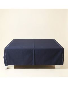 Rowan Dell Flat Bed Sheet - Navy (synthetic illustration; no displayed measurements)