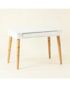 Linden Arc Writing Desk (synthetic illustration; no displayed measurements)