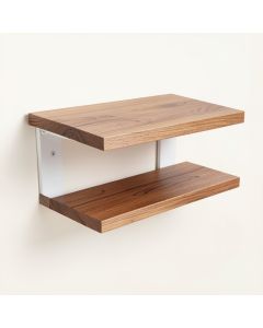 Industrial Walnut Wood Floating 3 Piece Wall Shelf Set (synthetic illustration; no displayed measurements)
