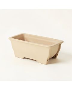 Brook Bluff Empty Railing Planter With Integral Brackets - Beige (synthetic illustration; no displayed measurements)