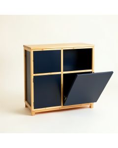 Pine Bluff Freestanding Pull-Out Hamper Cabinet - Navy (synthetic illustration; no displayed measurements)