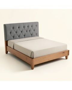 QA King Tufted Low Profile Standard Bed