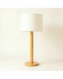 Slate Crossing Floor Lamp With A Plain Fabric Shade - Ivory (synthetic illustration; no displayed measurements)