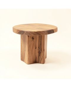 Cleveland Teak Slice End Table (synthetic illustration; no displayed measurements)