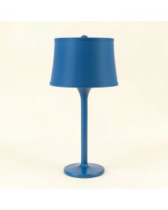 Clay Crest Floor Lamp With A Plain Fabric Shade - Blue (synthetic illustration; no displayed measurements)