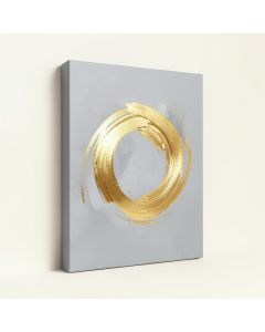 Abstract Golden Caves Paint Brush Strokes By Oliver Gal -Graphic Art Print On Canvas (synthetic illustration; no displayed measurements)