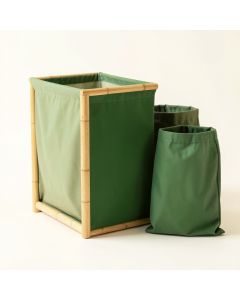 Dune Bridge Laundry Sorting Station With Plain Removable Bags - Green (synthetic illustration; no displayed measurements)