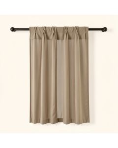 Dorian Solid Color Sheer Rod Pocket Curtain Panels (synthetic illustration; no displayed measurements)