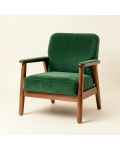Brook Dell Upholstered Armchair - Green (synthetic illustration; no displayed measurements)
