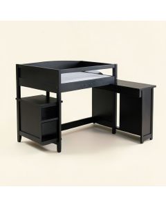 Kalea Twin Loft Bed With Shelves And Desk (synthetic illustration; no displayed measurements)