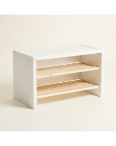 Reed Bluff Shoe Storage Bench - White (synthetic illustration; no displayed measurements)