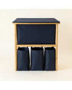 Flint Dale Laundry Sorting Station With Plain Removable Bags - Navy (synthetic illustration; no displayed measurements)
