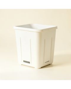 Juniper Bend Closed Garden Compost Bin - White (synthetic illustration; no displayed measurements)