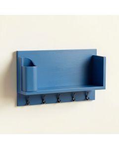 Hazel Brook Wall-Mounted Entryway Organizer Shelf - Blue (synthetic illustration; no displayed measurements)