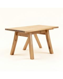 Georgii Trestle Wood Dining Table (synthetic illustration; no displayed measurements)