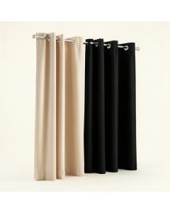Lochian Solid Blackout Thermal Grommet Curtain Panels (synthetic illustration; no displayed measurements)
