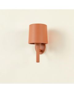Sage Dale Wall Sconce Mounted On A Plain Wall - Terracotta (synthetic illustration; no displayed measurements)