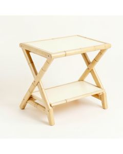 Ridge Bend Side Table - Cream (synthetic illustration; no displayed measurements)