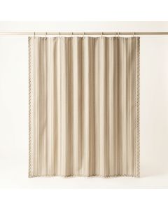 Willow Dell Shower Curtain Hanging Flat From A Plain Rod - Beige (synthetic illustration; no displayed measurements)