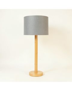 Bay Bluff Floor Lamp With A Plain Fabric Shade - Gray (synthetic illustration; no displayed measurements)