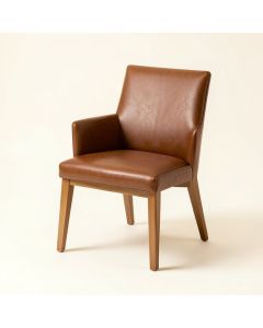 Malonne Faux Leather Solid Wood Parsons Chair (synthetic illustration; no displayed measurements)