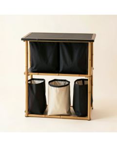 Birch Dale Laundry Sorting Station With Plain Removable Bags - Black (synthetic illustration; no displayed measurements)