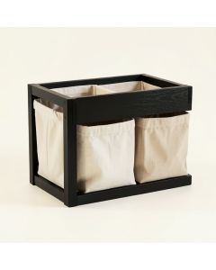 Stone Canyon Laundry Sorting Station With Plain Removable Bags - Black (synthetic illustration; no displayed measurements)