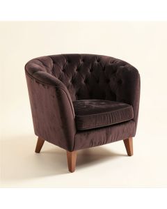Lilly 26.4 '' Wide Tufted Velvet Armchair (synthetic illustration; no displayed measurements)