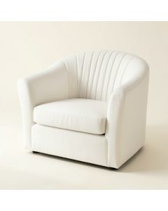 Heath Crest Upholstered Armchair - White (synthetic illustration; no displayed measurements)