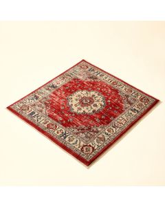 Cannava Oriental Machine Made Power Loom Wool/Polyester Red/Beige/Blue Area Rug (synthetic illustration; no displayed measurements)