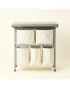 Wren Canyon Laundry Sorting Station With Plain Removable Bags - Gray (synthetic illustration; no displayed measurements)