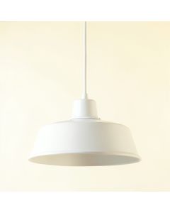 Willow Bridge Pendant Light Suspended From One Plain Cable - White (synthetic illustration; no displayed measurements)