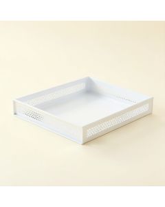 Heath Bend Empty Under-Desk Cable Tray - White (synthetic illustration; no displayed measurements)