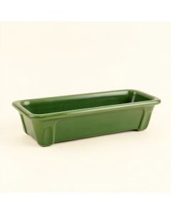 Spruce Bend Empty Railing Planter With Integral Brackets - Green (synthetic illustration; no displayed measurements)