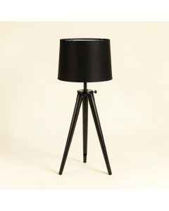 Maple Canyon Floor Lamp With A Plain Fabric Shade - Black (synthetic illustration; no displayed measurements)