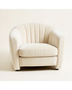 Glen Edge Upholstered Armchair - Ivory (synthetic illustration; no displayed measurements)