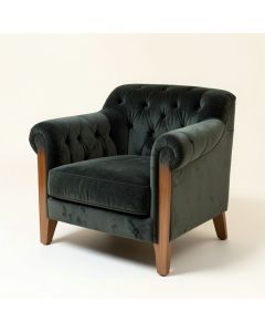 Wittenberg 30 '' Wide Tufted Velvet Armchair (synthetic illustration; no displayed measurements)