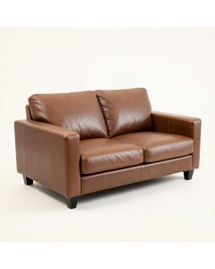 Delonge 64 '' Genuine Leather Recessed Arm Loveseat (synthetic illustration; no displayed measurements)