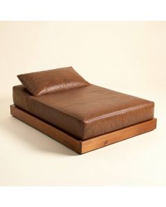 Capems 65.35 '' Faux Leather Pillow Top Arm Sleeper (synthetic illustration; no displayed measurements)