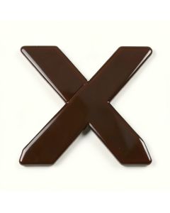 Linear Foil 2 '' X 4 '' Glass Mosaic Tile In Glossy Brown (synthetic illustration; no displayed measurements)