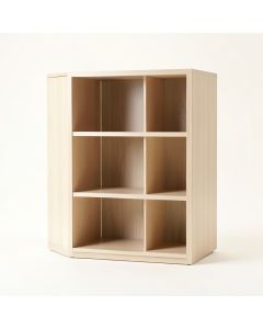 Cliff Crest Freestanding Bookcase - Beige (synthetic illustration; no displayed measurements)
