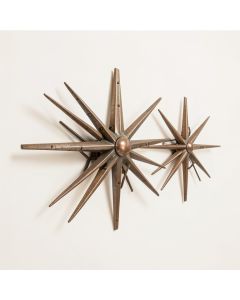 3 Piece Aged Mid-Century Atomic Star Burst Wall Décor Set (synthetic illustration; no displayed measurements)