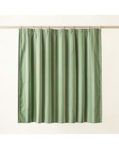 Olive Crest Shower Curtain Hanging Flat From A Plain Rod - Green (synthetic illustration; no displayed measurements)