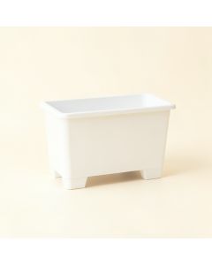 Birch Bend Empty Raised Planter - White (synthetic illustration; no displayed measurements)