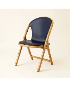 Fern Branch Folding Outdoor Chair - Navy (synthetic illustration; no displayed measurements)