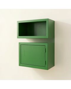 Linden Bridge Wall-Mounted Entry Cabinet - Green (synthetic illustration; no displayed measurements)